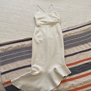 ASOS Scuba Cami Pephem Midi Dress